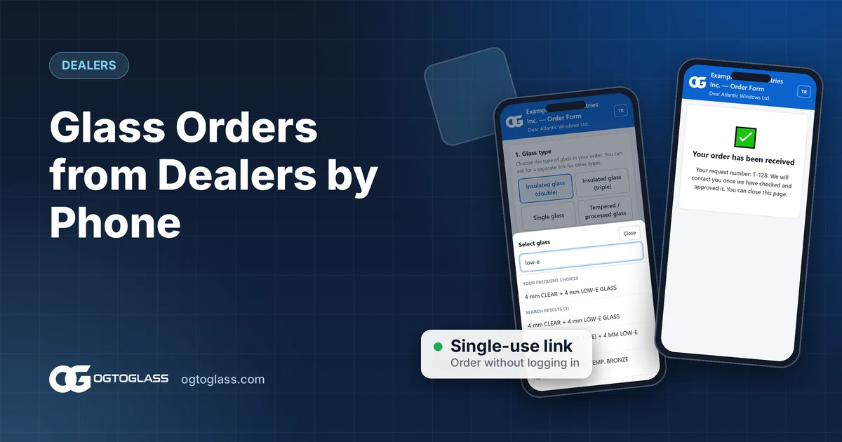 The Easy Way to Take Glass Orders from Dealers: An Order Link on Their Phone